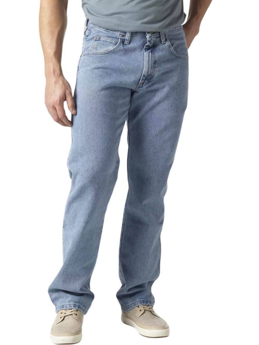 Wrangler Rugged Wear Relaxed Fit Denim Jean Men's 50x32 Vintage Indigo Light NWT